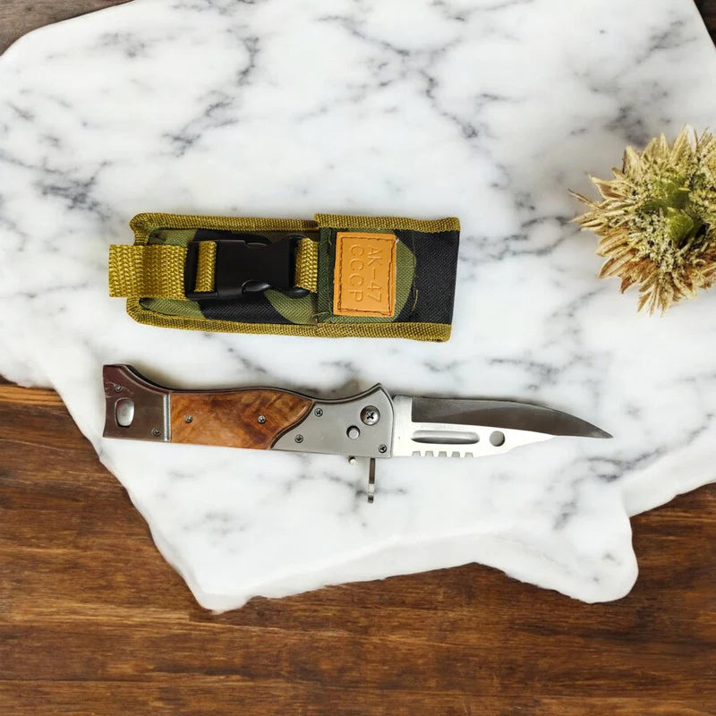 BOSTON outdoor knife featuring curved tactical blade