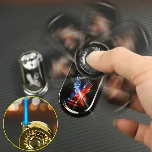 windproof fidget spinner butane lighter
