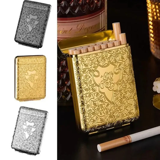 Metal Decorated Cigarette Case with full glommed