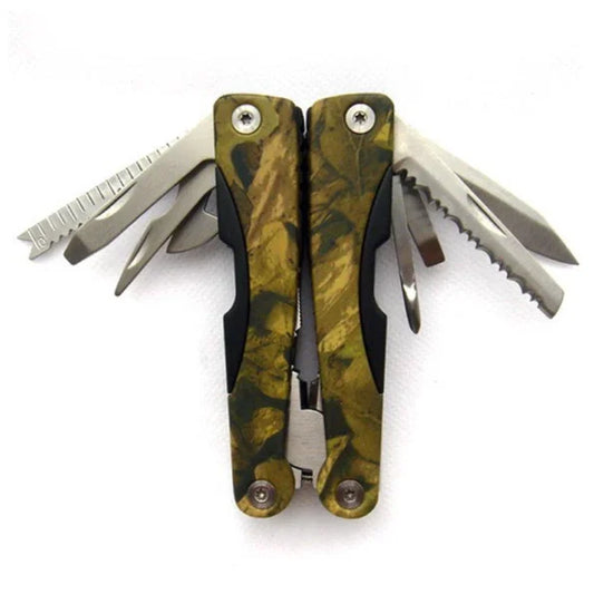 Traveler 12-in-1 Multi-Tool with Camouflage Hard Case for Outdoor Use