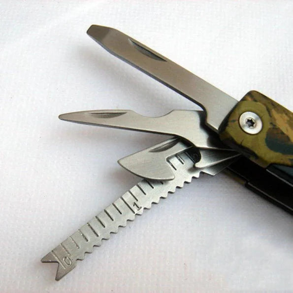 Compact 12-in-1 Multi-Tool for Camping, Travel & Everyday Utility