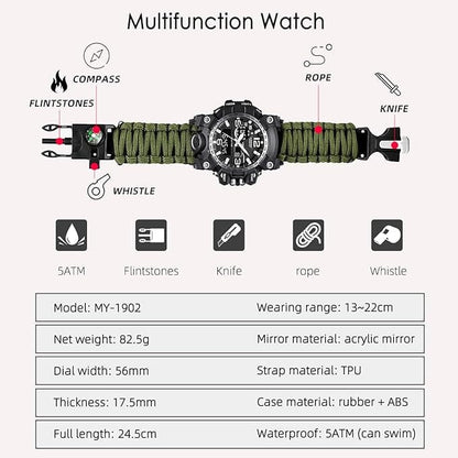 Durable outdoor watch designed for active environments