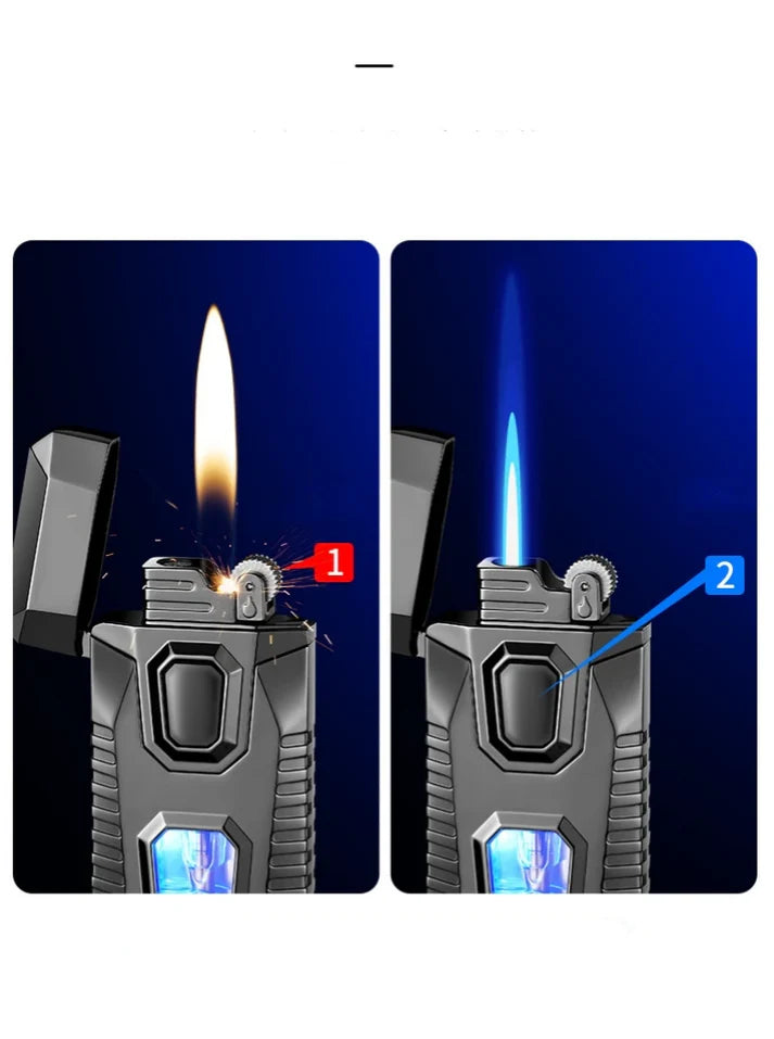 Double Jet Flame Lighter With their Flame