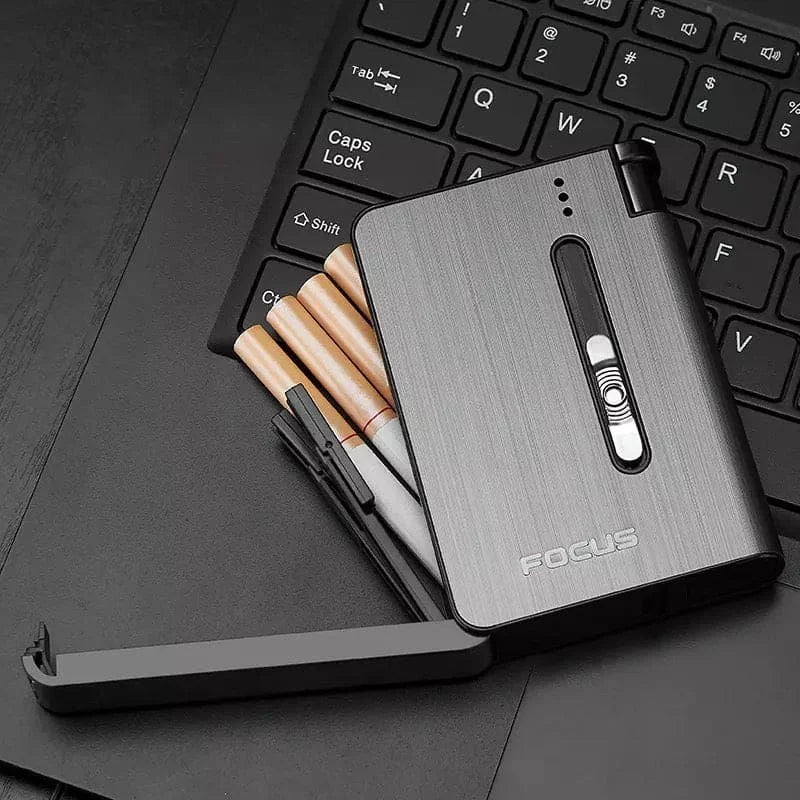 FocusCigaretteCasewithBuilt-in-Lighter