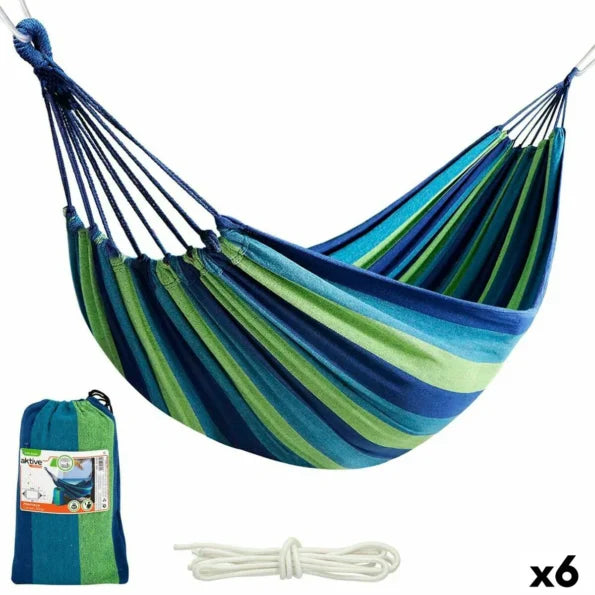 Aktive blue outdoor hammock for rest and relaxation