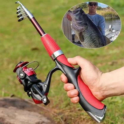Outdoor fishing rod and reel set for casual and skilled anglers