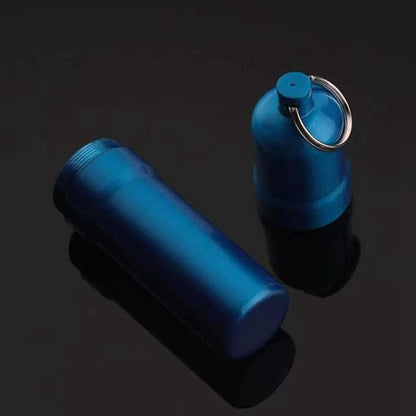 Metal Round Cigarette Case of Blue Colour 