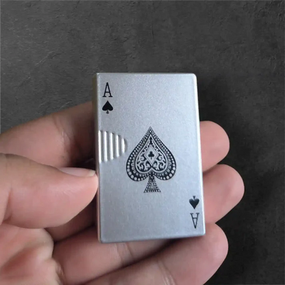 Silver Poker ace Lighter