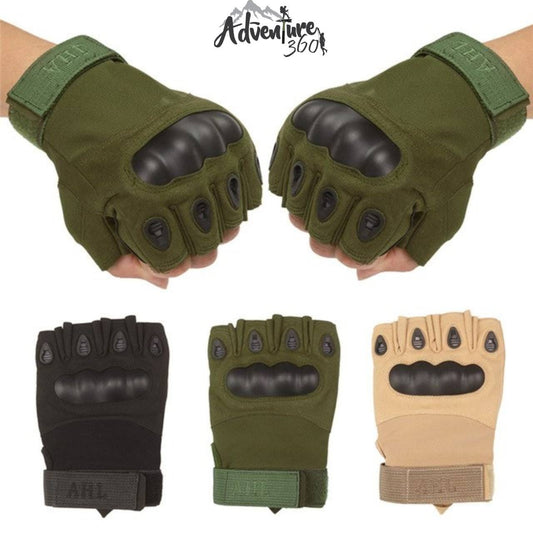 Half-finger tactical gloves for enhanced grip and control