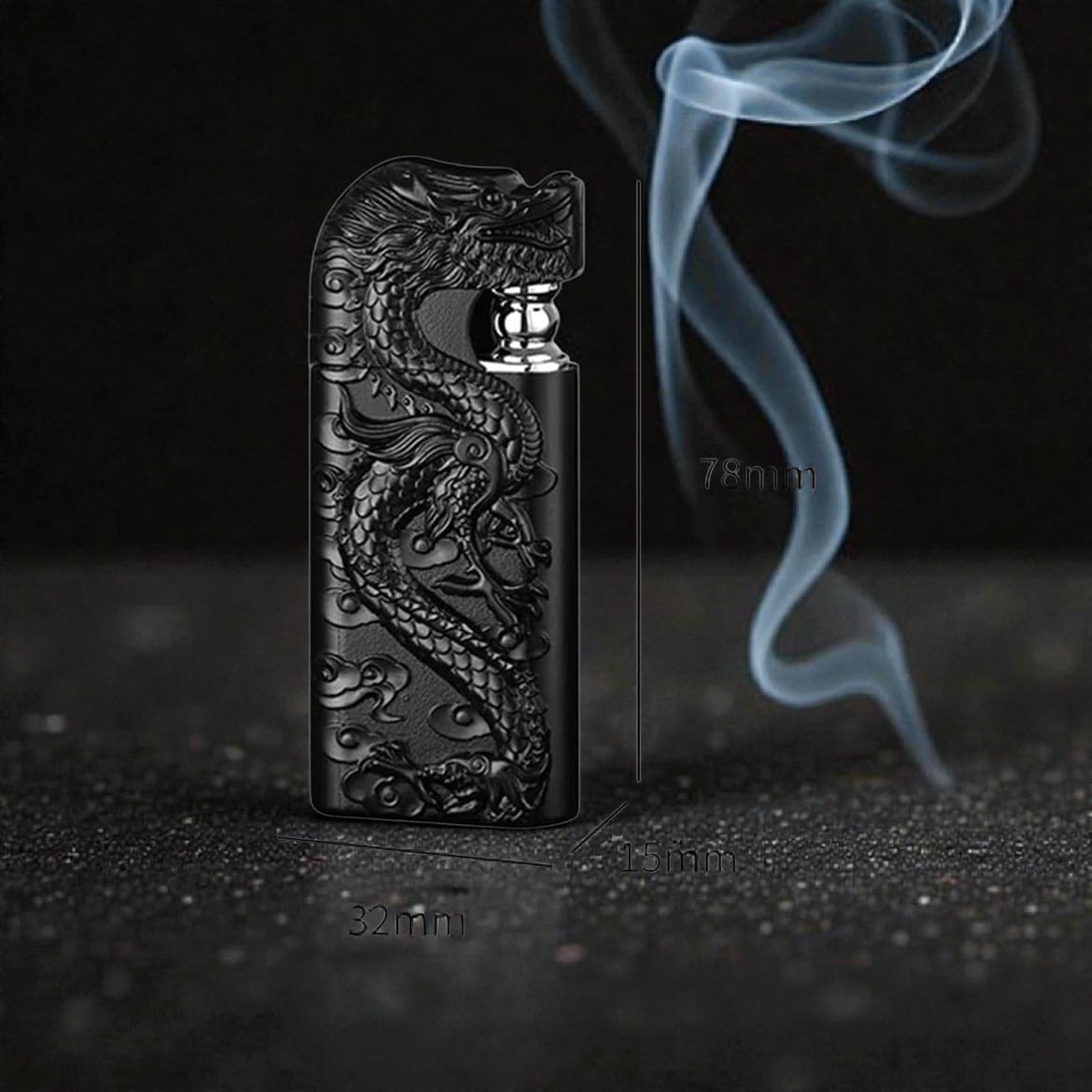 Dragon Engraved Dual Flame Metal Lighter