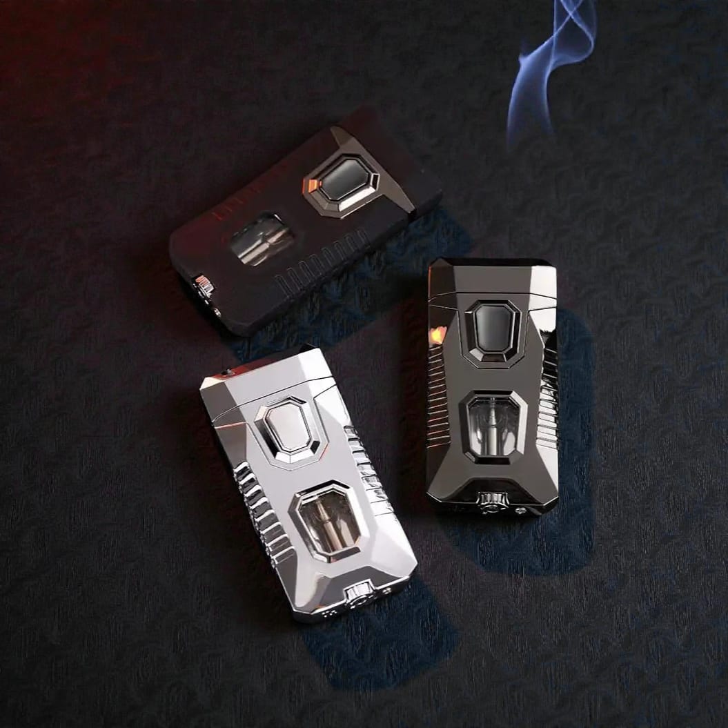 Double Jet Flame Lighter | Torch Lighter with LED Light