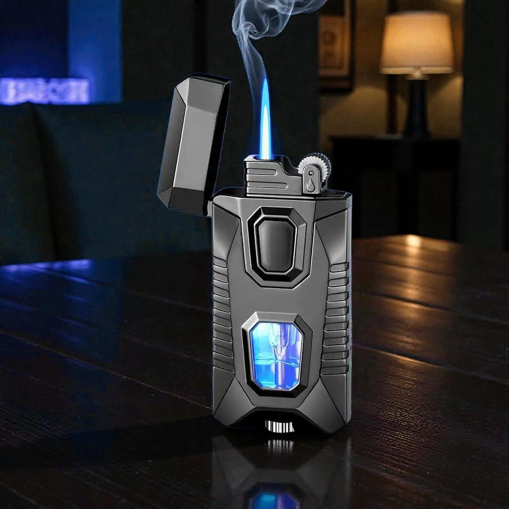 Double Jet Flame Lighter | Torch Lighter with LED Light
