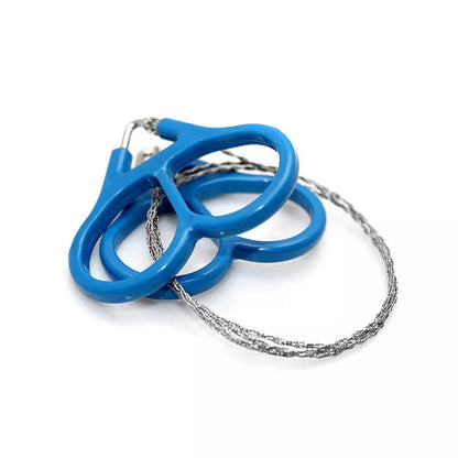 Blue Wire Saw – Portable Stainless Steel Emergency Survival Tool