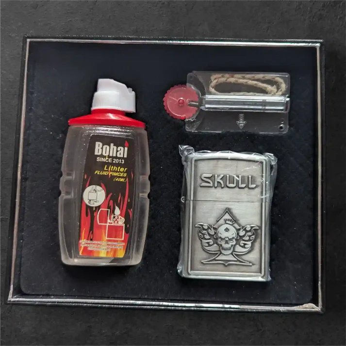 Bohai Zippo Kit With the Skull Engraved 